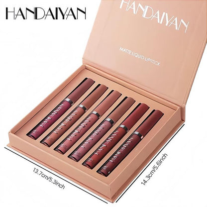 Long-Lasting Matte Lip Glaze Set – 6 Colors in One Box