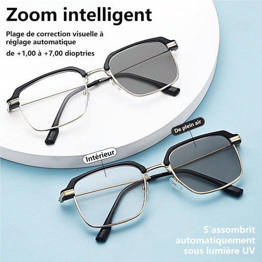 Lunettes de lecture progressives sans monture – Vision multifocale avec protection contre la lumière bleue pour hommes et femmes