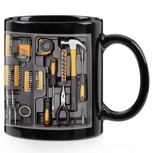 Creativity Funny Coffee Mug – Mechanic Toolbox Set Pattern