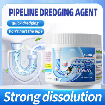 LANQIO-Powerful Pipe Dredging Agent for Kitchen and Toilet Pipelines - Dissolves 200+ Blockages and Kills 99% of Bacteria