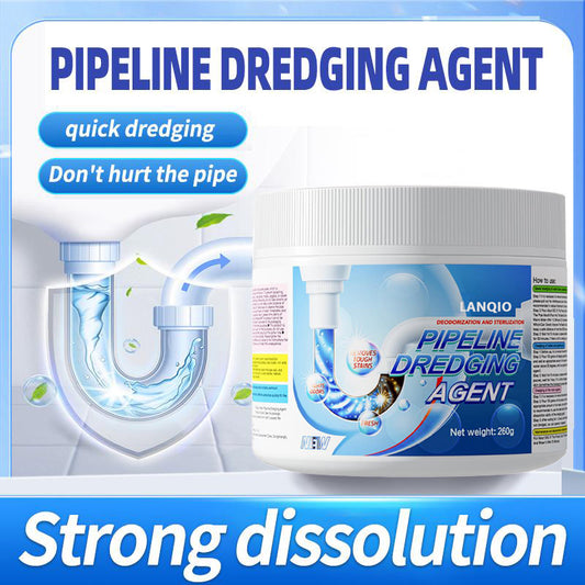 LANQIO-Powerful Pipe Dredging Agent for Kitchen and Toilet Pipelines - Dissolves 200+ Blockages and Kills 99% of Bacteria