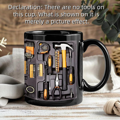 Creativity Funny Coffee Mug – Mechanic Toolbox Set Pattern