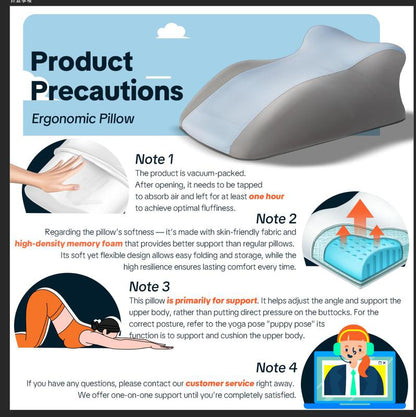 LANQIO Ergonomic Memory Foam Pillow