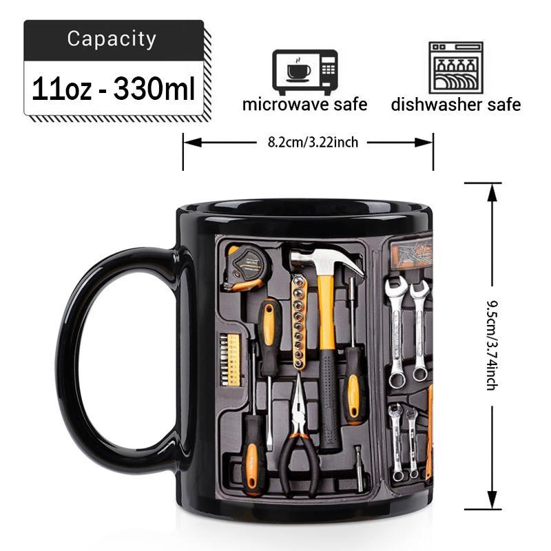 Creativity Funny Coffee Mug – Mechanic Toolbox Set Pattern