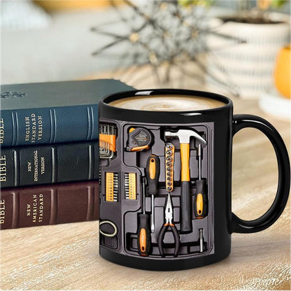 Creativity Funny Coffee Mug – Mechanic Toolbox Set Pattern
