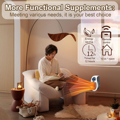 Wall Outlet Space Heater – 450W Plug-In Electric Heater