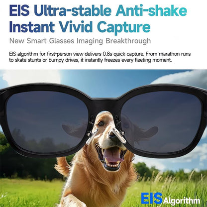 Smart AI Camera Glasses with 8MP Photochromic Lenses