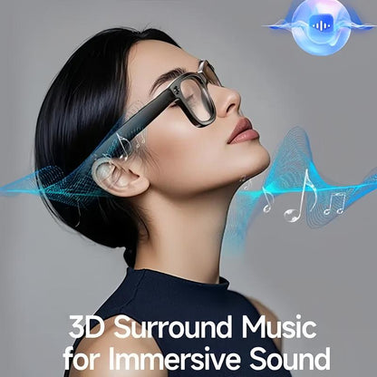 Smart AI Camera Glasses with 8MP Photochromic Lenses