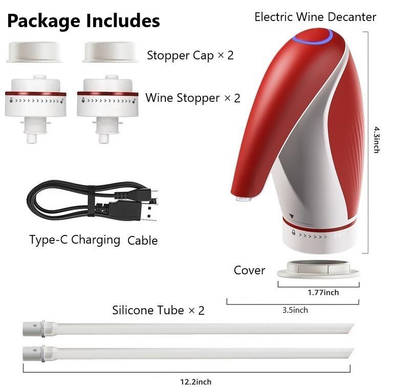 Electric Wine Aerator - Kitchen Utensil for Easy Wine Dispensing