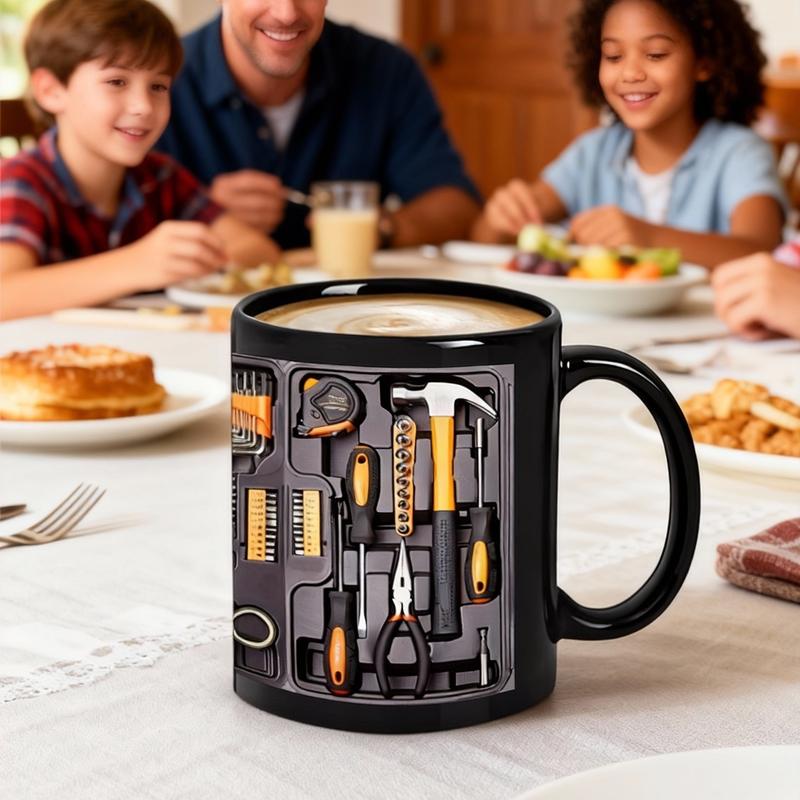 Creativity Funny Coffee Mug – Mechanic Toolbox Set Pattern