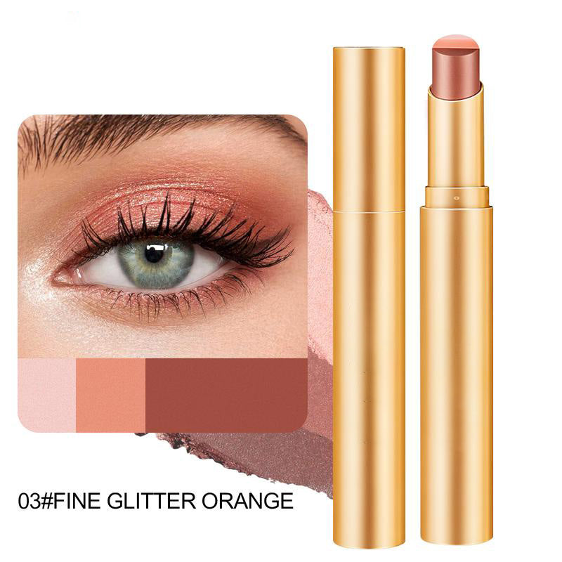 3-in-1 Easy Eyeshadow Stick – Smudge-Proof, One-Stroke Application with Creamy Shimmer Trio for Beginners