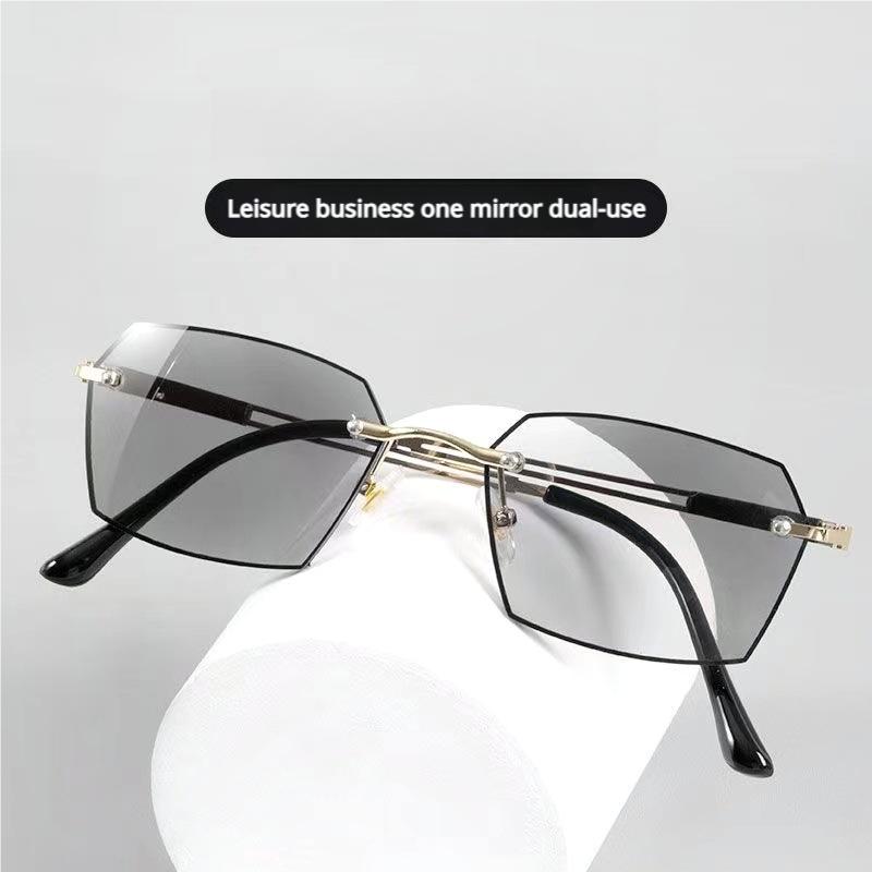 Frameless Progressive Reading Glasses – Multi-Focus Vision with Blue Light Protection for Men & Women