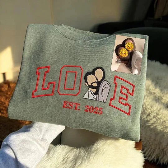 New Couple LOVE Embroidered Sweatshirt