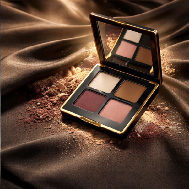 Luxury 4-Color Eyeshadow Palette – Universally Flattering Matte & Shimmer Shades for Effortless Glam