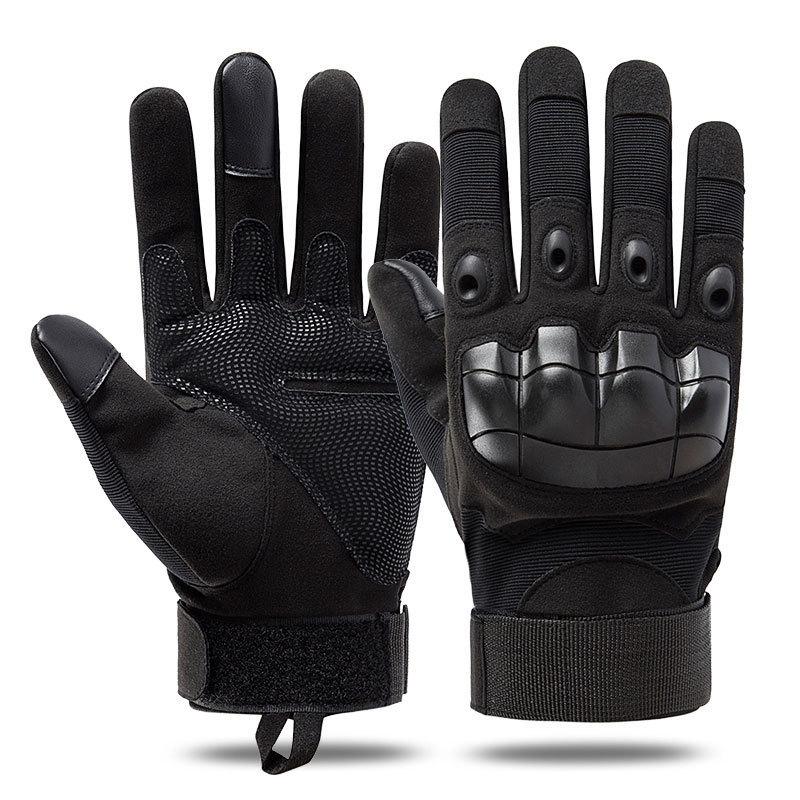 Tactical Full Finger Gloves with Soft Knuckle Protection, Touchscreen & Non-Slip Grip for Motorcycle, Outdoor Sports & Work