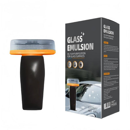 Windshield Oil Film Remover Wand, Glass Cleaning Emulsion Kit for Streak-Free Automotive Glass & Rain Repellent Prep