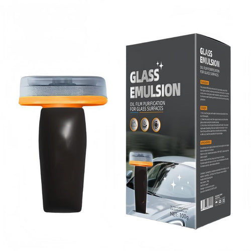 Windshield Oil Film Remover Wand, Glass Cleaning Emulsion Kit for Streak-Free Automotive Glass & Rain Repellent Prep