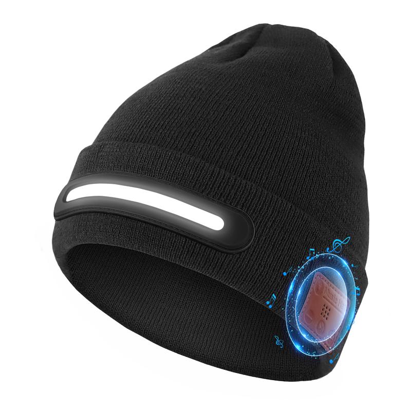 Bluetooth Beanie with LED Light – USB-C Rechargeable Smart Music Hat