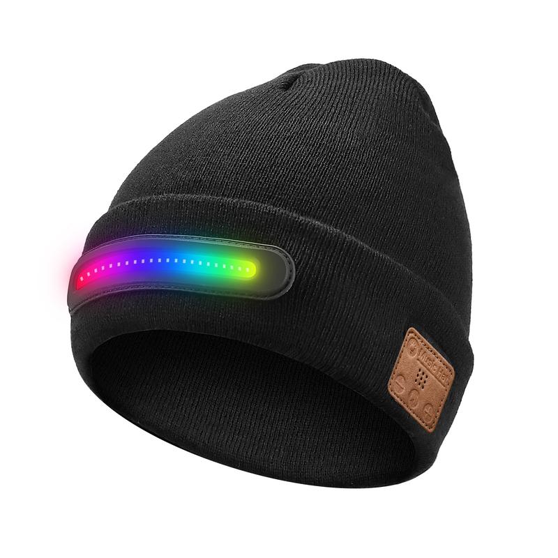 Bluetooth Beanie with LED Light – USB-C Rechargeable Smart Music Hat