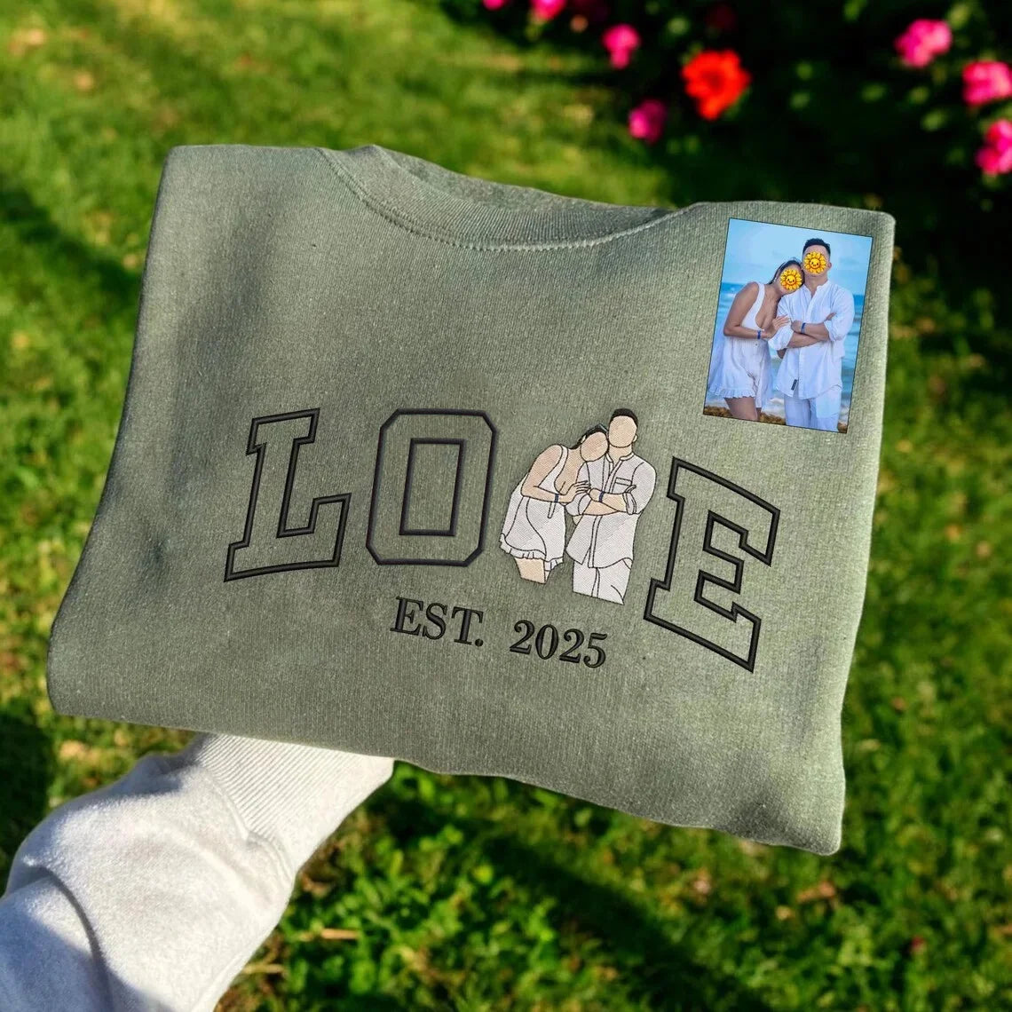 New Couple LOVE Embroidered Sweatshirt