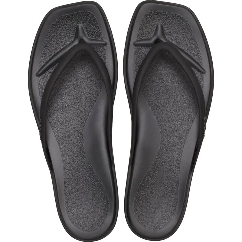 Women’s Miami Flip Flops – Minimal Strap Summer Sandals with Subtle Wedge & Square Toe