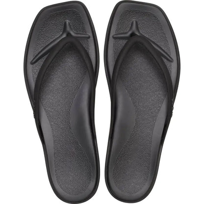Women’s Miami Flip Flops – Minimal Strap Summer Sandals with Subtle Wedge & Square Toe