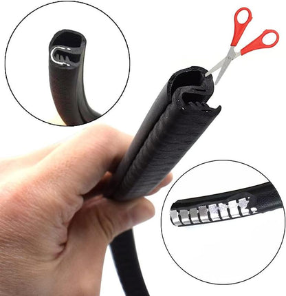 Car Door B-Pillar Seal Strip 2PCS, EPDM Rubber Weather Stripping for Noise Reduction, Dustproof & Waterproof