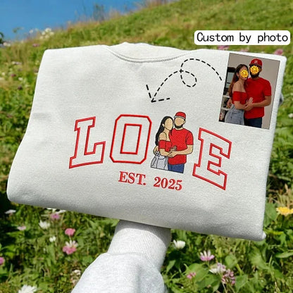New Couple LOVE Embroidered Sweatshirt