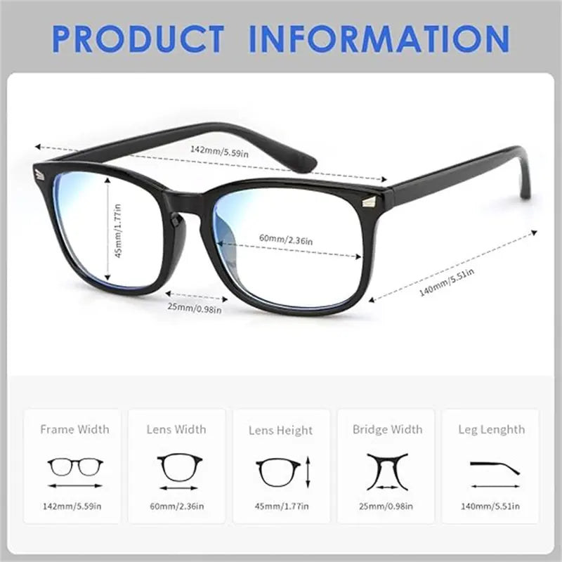 Blue Light Blocking Glasses for Men and Women, Anti-Glare Computer Glasses for Gaming, Office & Screen Use