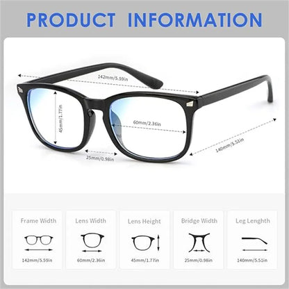 Blue Light Blocking Glasses for Men and Women, Anti-Glare Computer Glasses for Gaming, Office & Screen Use