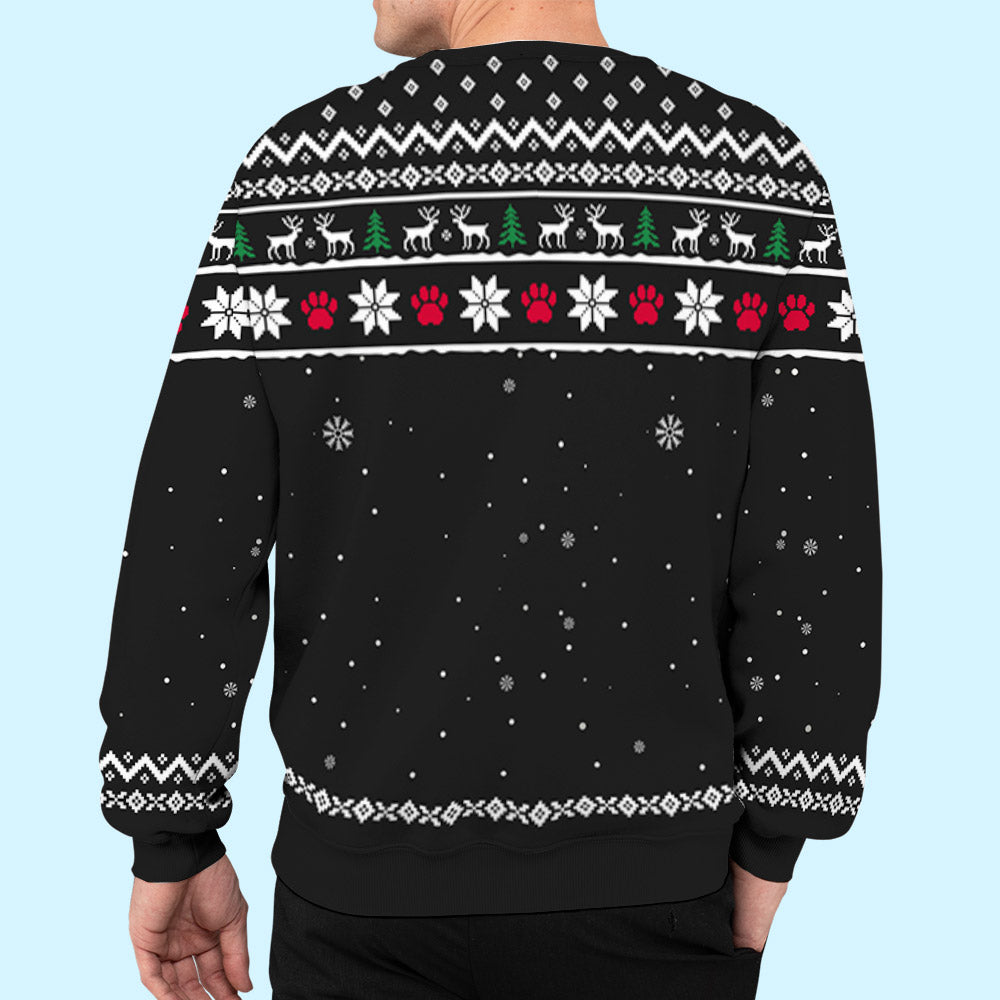 Happy Christmas With My Mom Dad Cartoon - Personalized Custom All-Over-Print Sweatshirt