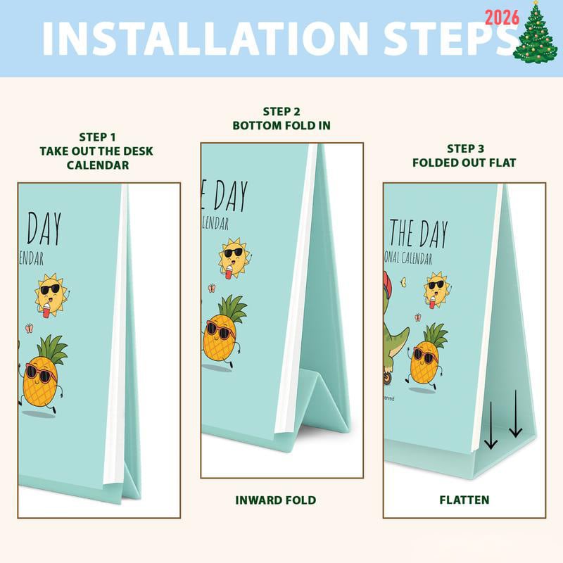 ✨2026 Punny Motivational Desk Calendar📅