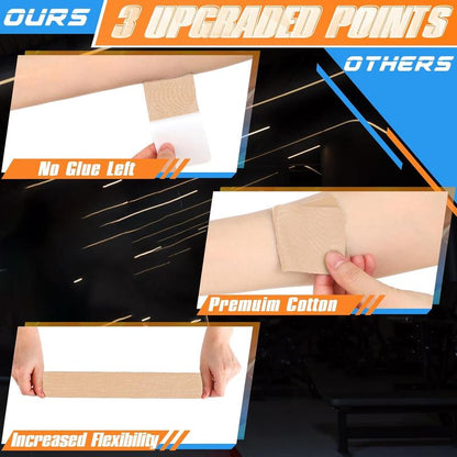 LANQIO Kinesiology Tape for Shoulder Pain Relief – Pre-Cut, Waterproof, Breathable, and Elastic Tape for Sports & Muscle Support
