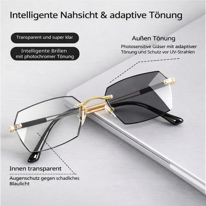 Rahmenlose Gleitsichtbrille – Multifokale Sicht mit Blaulichtschutz für Damen und Herren