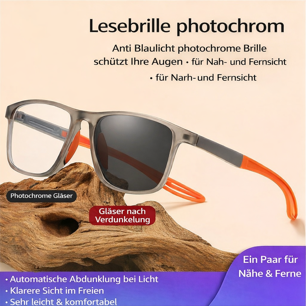 Rahmenlose Gleitsichtbrille – Multifokale Sicht mit Blaulichtschutz für Damen und Herren