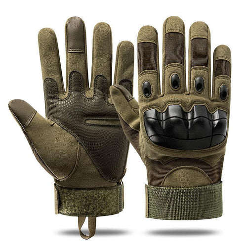 Tactical Full Finger Gloves with Soft Knuckle Protection, Touchscreen & Non-Slip Grip for Motorcycle, Outdoor Sports & Work