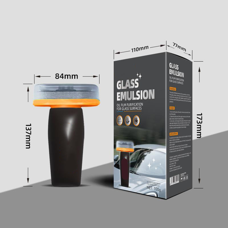 Windshield Oil Film Remover Wand, Glass Cleaning Emulsion Kit for Streak-Free Automotive Glass & Rain Repellent Prep