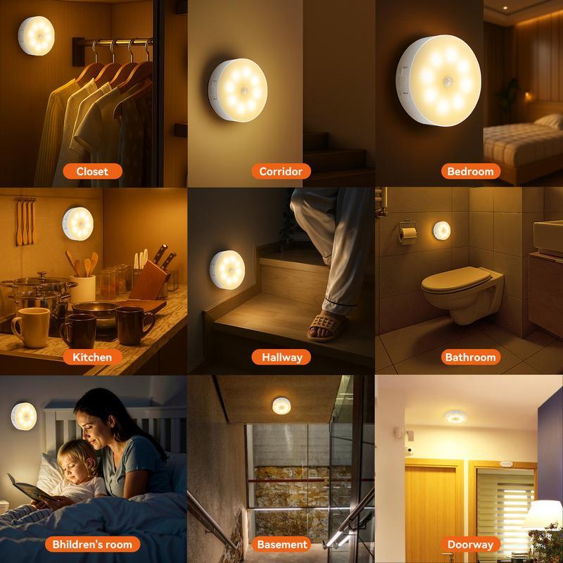 Motion Sensor Night Light – USB Rechargeable, Magnetic & Hands-Free