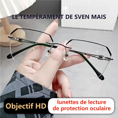 Lunettes de lecture progressives sans monture – Vision multifocale avec protection contre la lumière bleue pour hommes et femmes