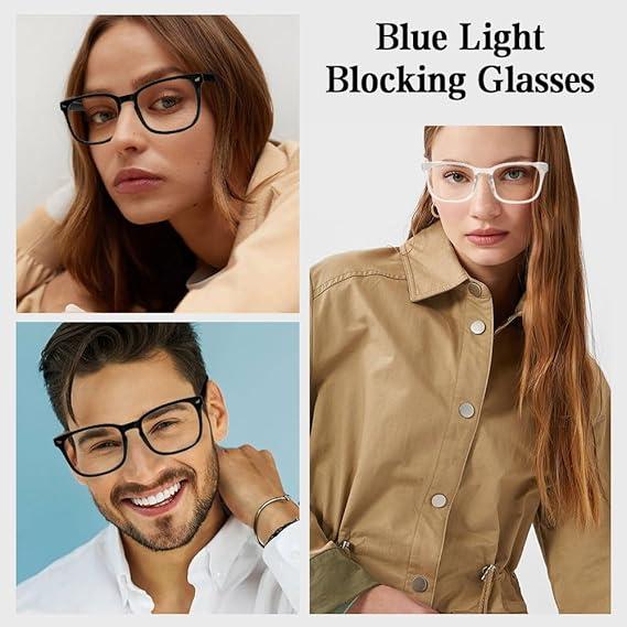 Blue Light Blocking Glasses for Men and Women, Anti-Glare Computer Glasses for Gaming, Office & Screen Use