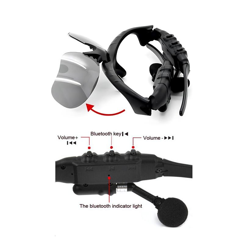 Smart Bluetooth Sport Sunglasses with Built-In Audio