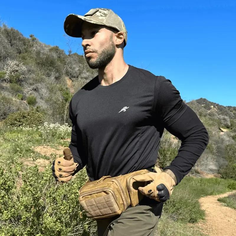 Tactical Full Finger Gloves with Soft Knuckle Protection, Touchscreen & Non-Slip Grip for Motorcycle, Outdoor Sports & Work